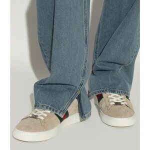 Gucci Beige and Green Women's Sneakers